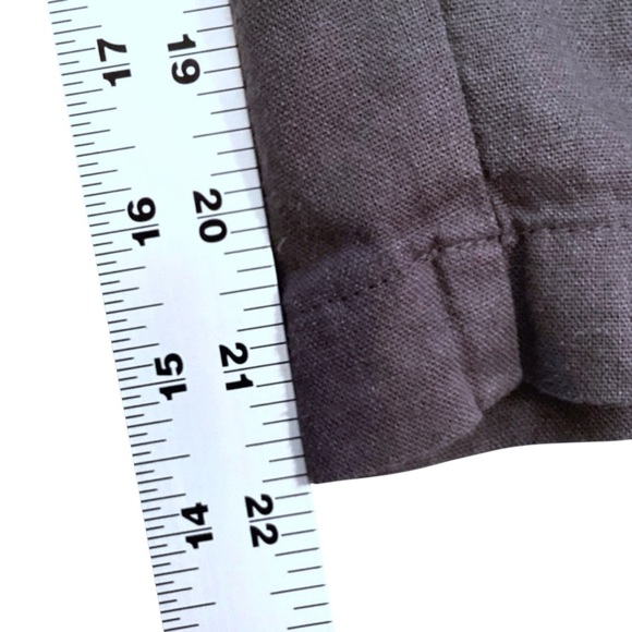 Envision Studio‎ Linen Blend Crop Straight Leg Mid-Rise Pants Size 12 Gray Blue - Picture 8 of 10
